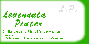 levendula pinter business card
